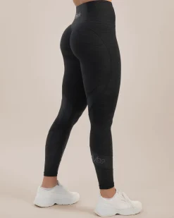 Dam Gavelo Black & Black Swirl Tights