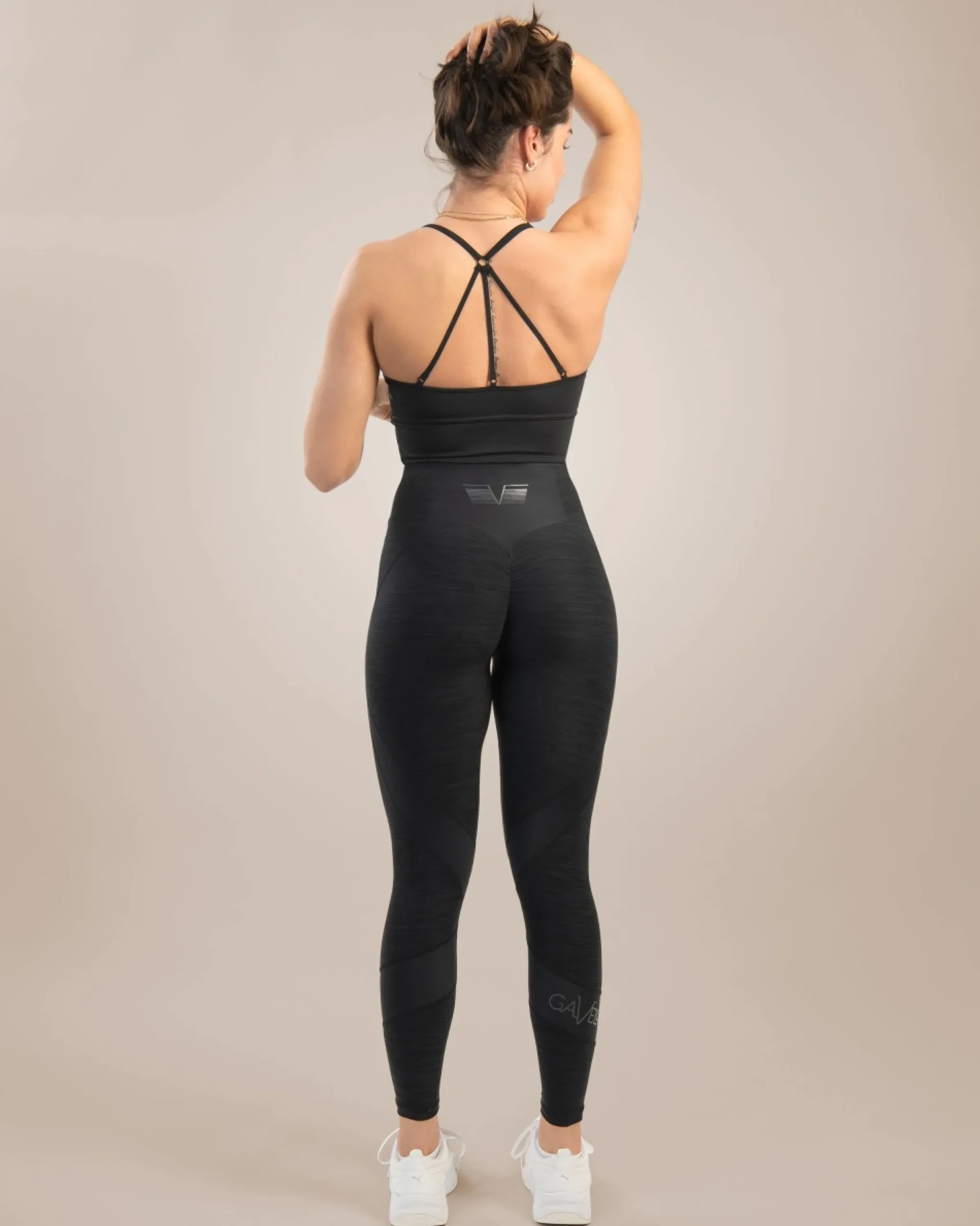 Dam Gavelo Black & Black Swirl Tights