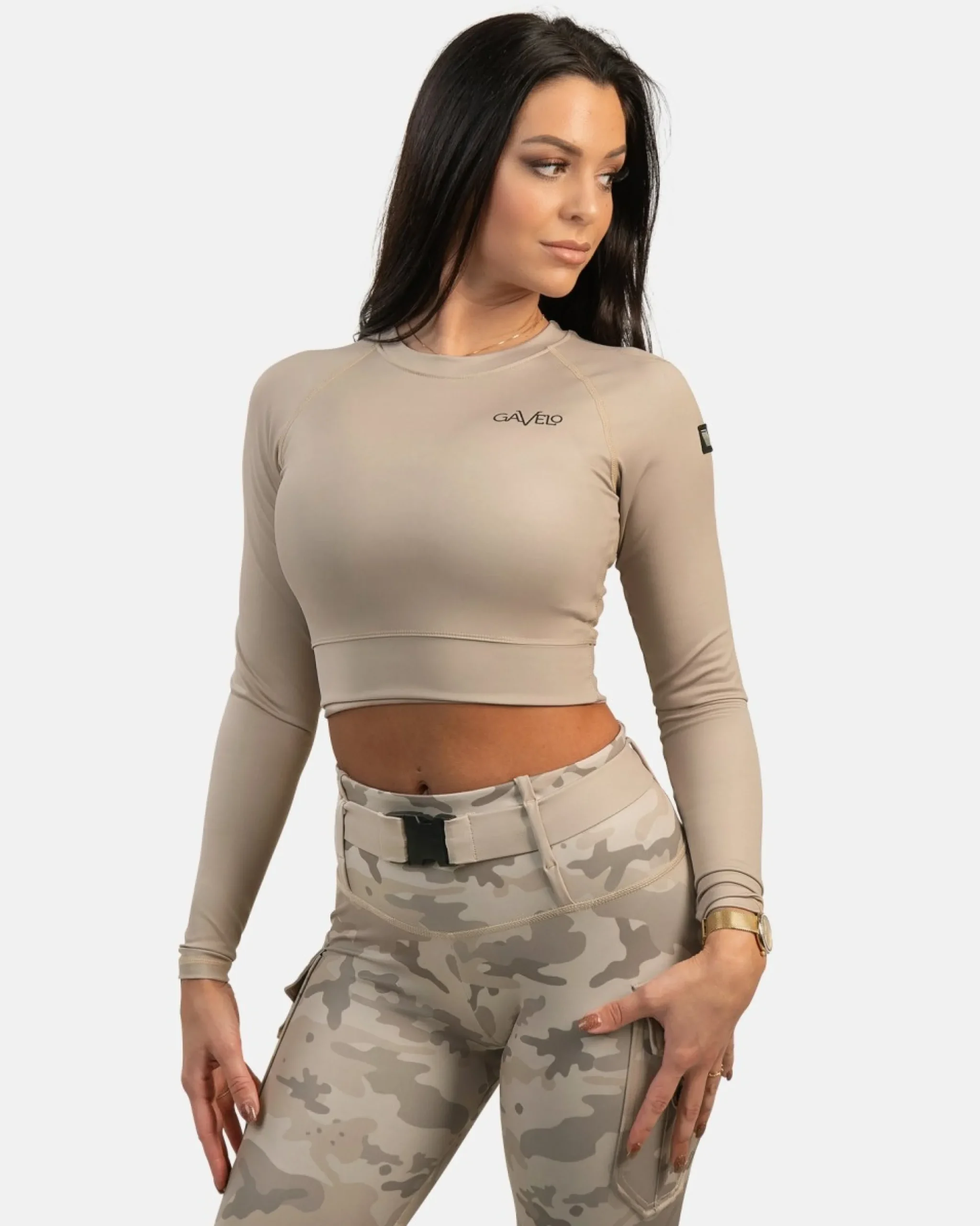 Dam Gavelo Cropped Long Sleeve Sand Dune