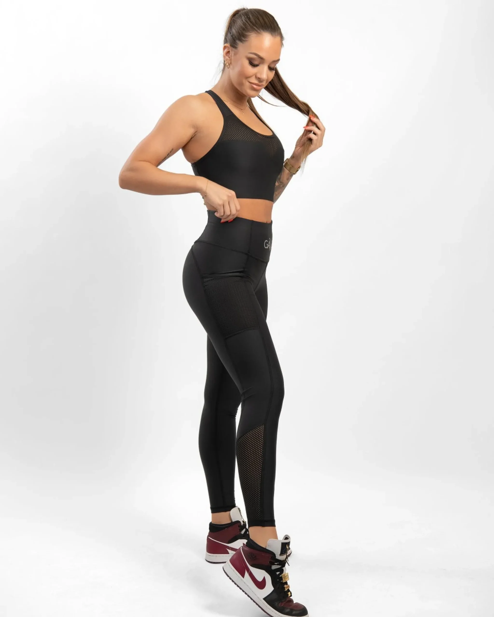 Dam Gavelo Mesh Pocket Tights Black
