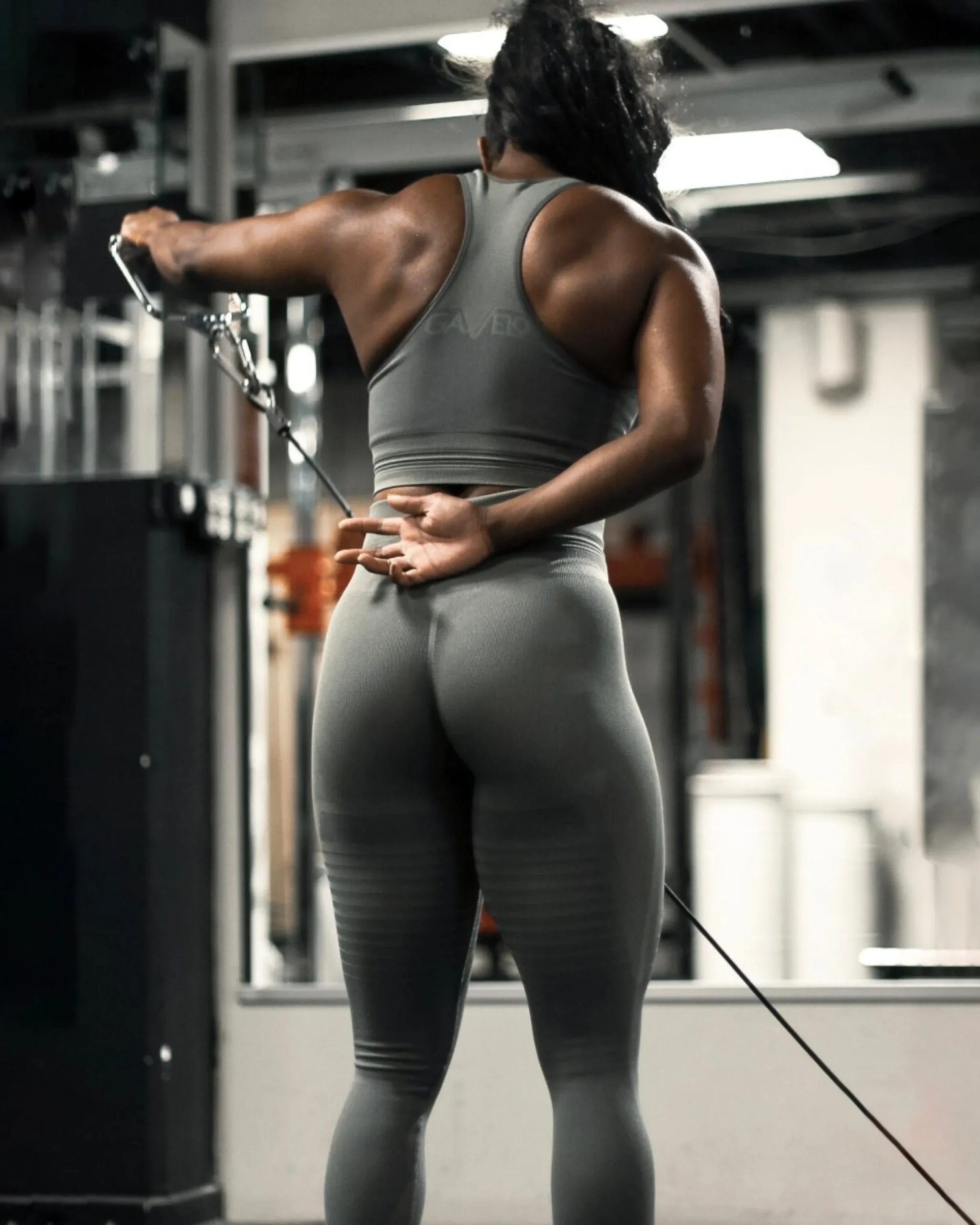 Dam Gavelo Pulse Nude Olive Grey Seamless Tights