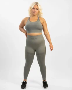 Dam Gavelo Pulse Nude Olive Grey Seamless Tights