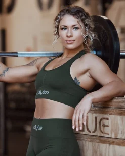 Dam Gavelo Seamless Booster Forest Green Sport-Bh