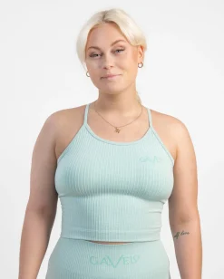 Dam Gavelo Seamless Ribbed Pistage Melange Linne