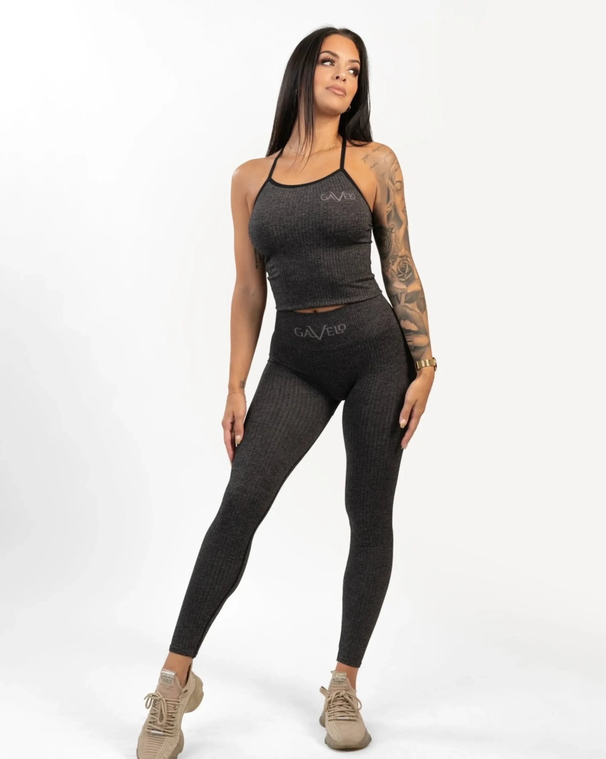 Dam Gavelo Seamless Ribbed Plum Melange Tights