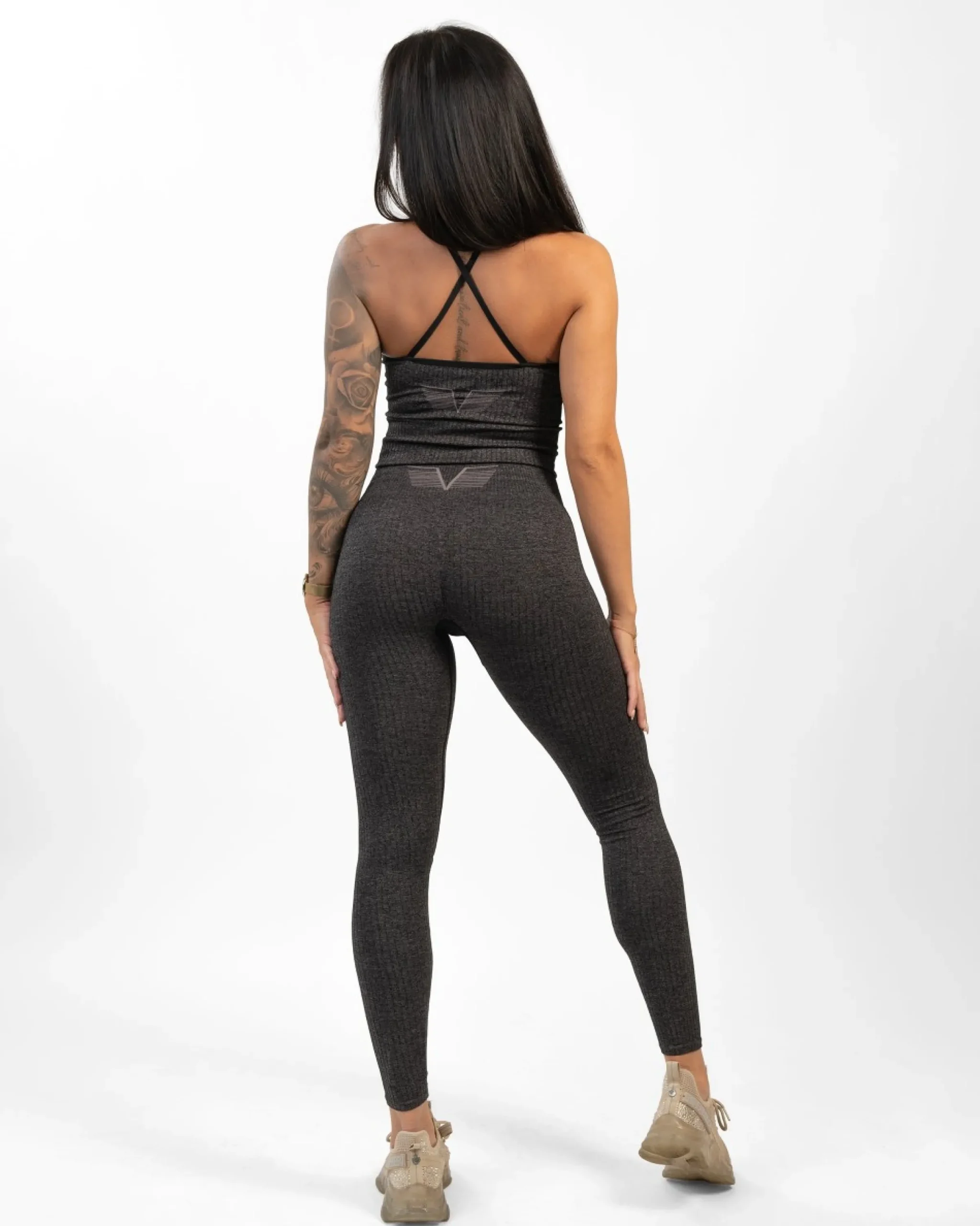 Dam Gavelo Seamless Ribbed Plum Melange Tights