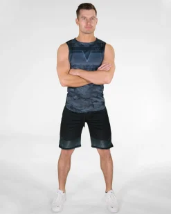 Herr Gavelo Sniper Blue Sleeveless Tee