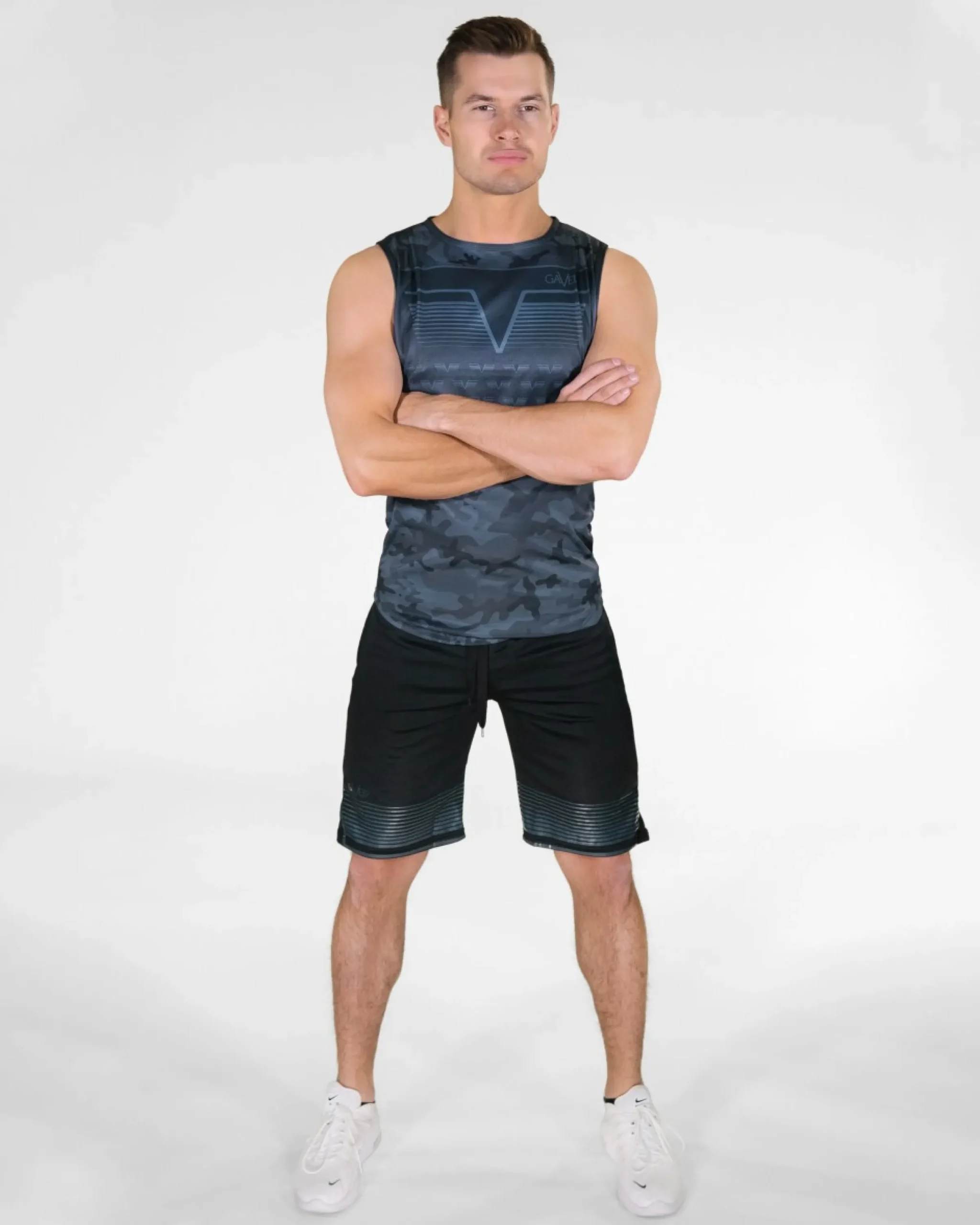Herr Gavelo Sniper Blue Sleeveless Tee