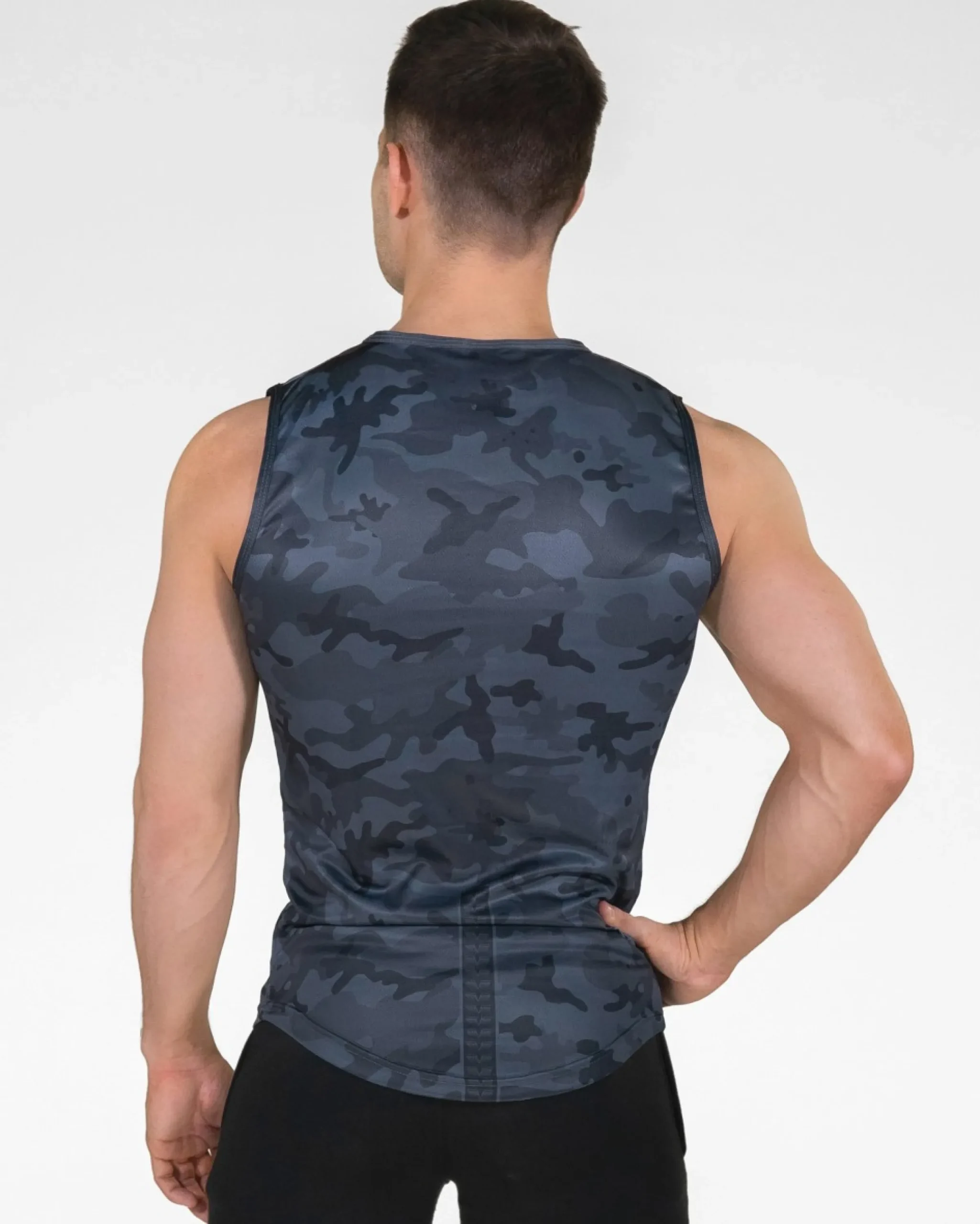 Herr Gavelo Sniper Blue Sleeveless Tee