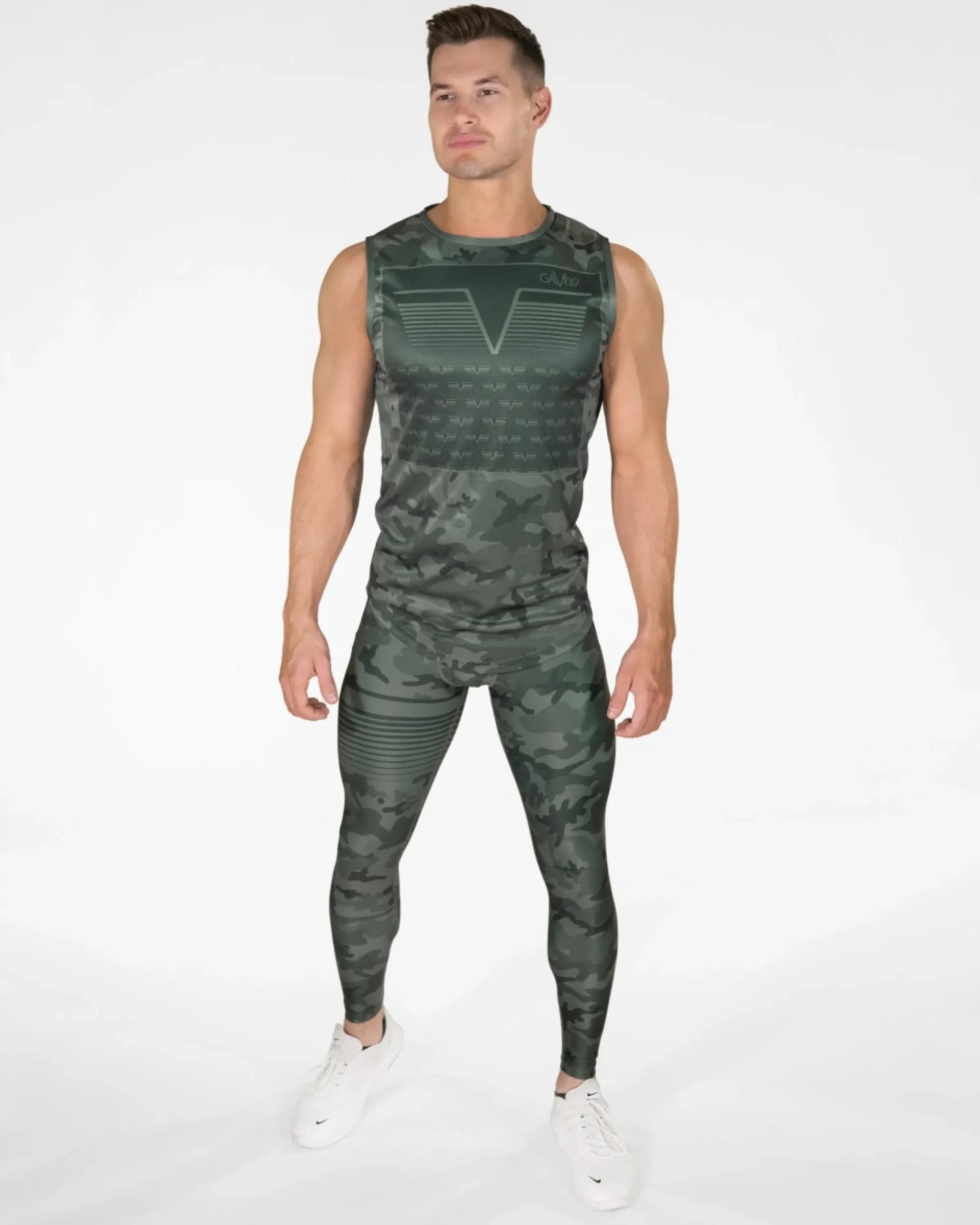 Herr Gavelo Sniper Camo Green Kompressionstights