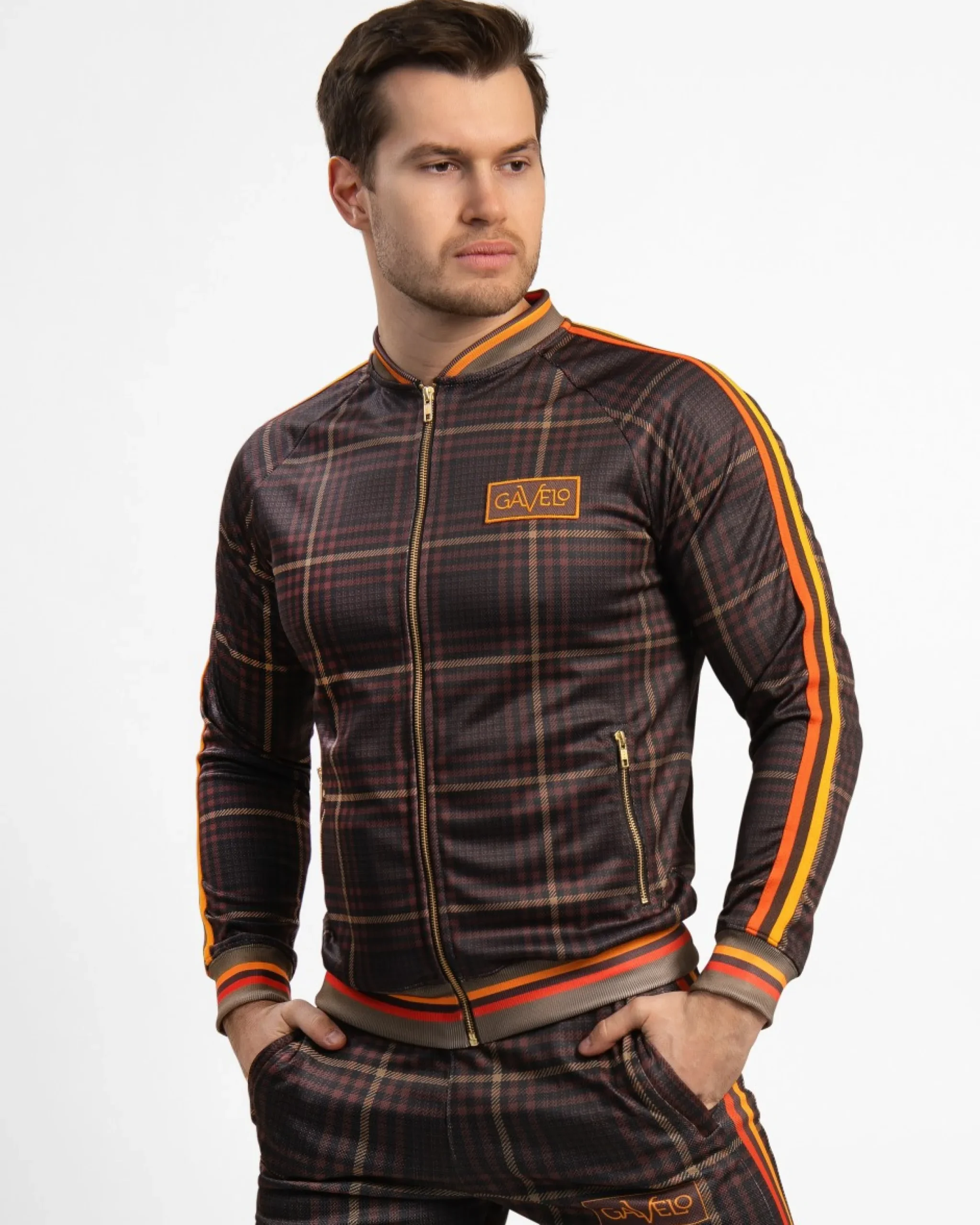 Herr Gavelo Track Jacket Brixton Brown
